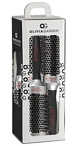 Круглая антистатическая щетка для волос Olivia Garden ProThermal (не электрическая) Набор из 4 штук