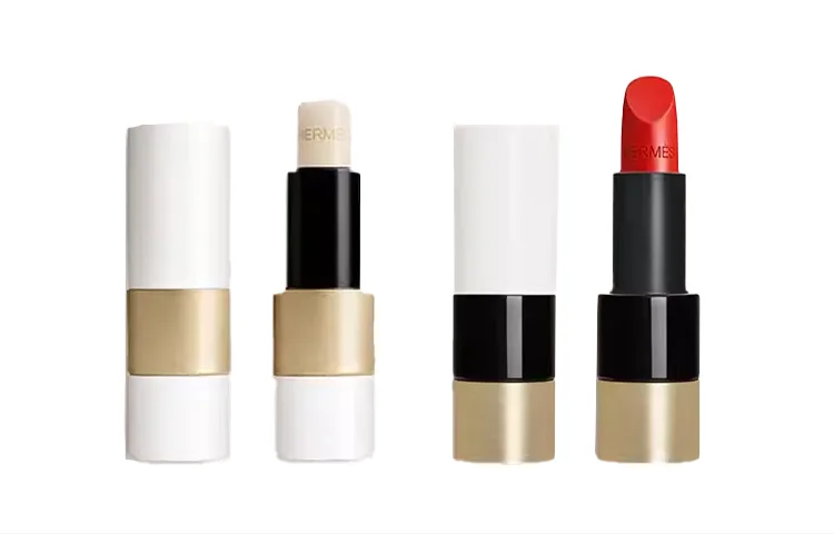 HERMES Бальзам для губ унисекс, Lip Balm 3.5g+Velvet Lipstick #75