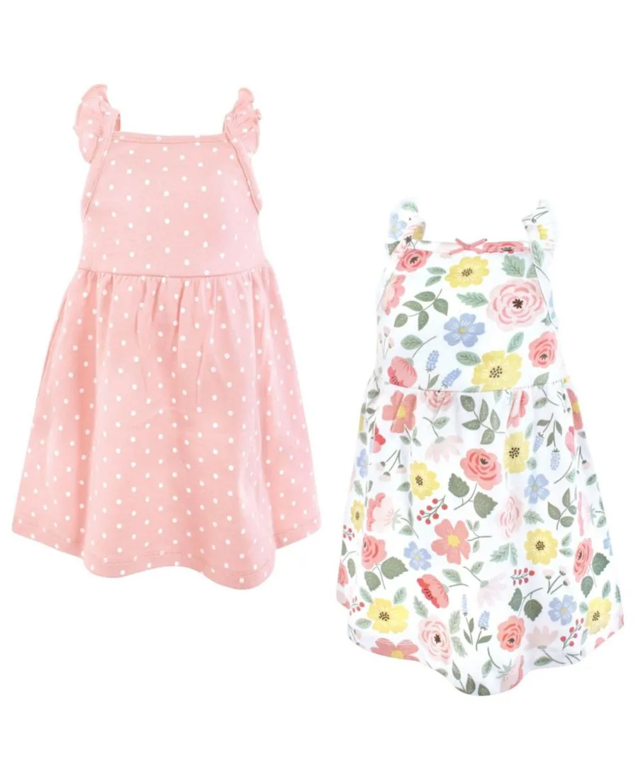 Комплект из двух платьев без рукавов для девочек Hudson Baby, Pastel Modern Botanical