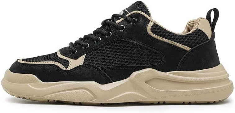 

Мужские сетчатые кроссовки для ходьбы и походов, летние спортивные кроссовки без шнурков, дышащие, нескользящие Lhyxu, черный