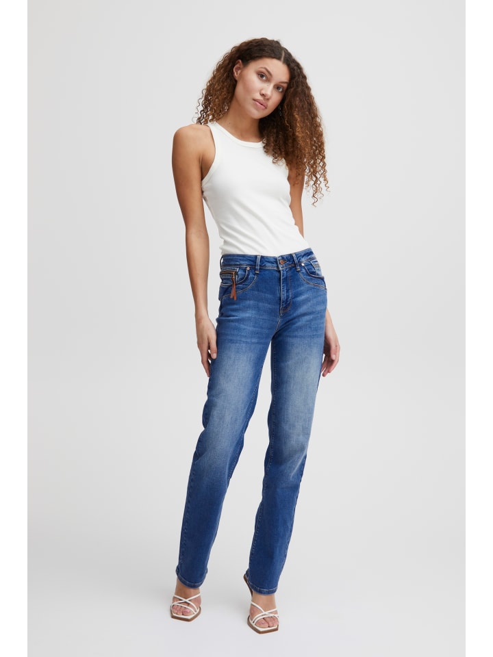 

Джинсы скинни PZKAROLINA из средне-синего денима Pulz