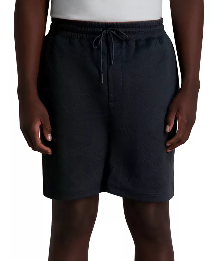 

Мужские шорты Relaxed Fit с кулиской и жаккардовым узором, длина 8-1/2" KARL LAGERFELD PARIS, черный
