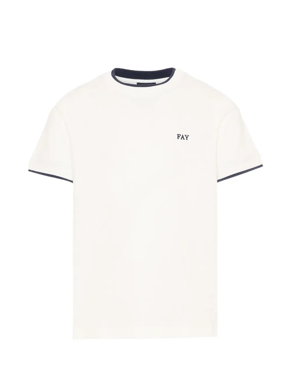 Футболка с контрастной отделкой Fay Kids, нейтральный