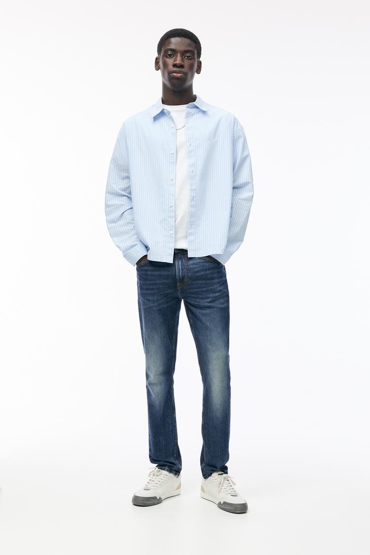

Джинсы облегающего кроя Pull And Bear, синий