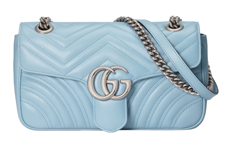 

GUCCI Сумка GG Marmont кожаная через плечо женская синяя