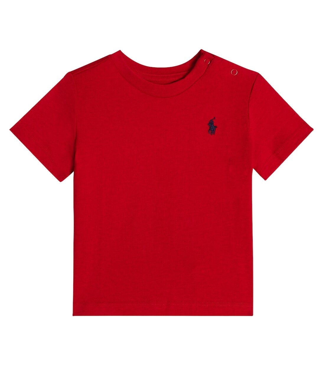 

Футболка из хлопкового джерси с логотипом baby Polo Ralph Lauren Kids, красный
