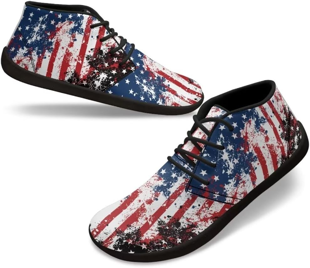 

Женские и мужские минималистичные кроссовки для бега, здоровые и противоскользящие кроссовки, оптимальное расслабление, мягкая подкладка Fuialdolg, American Flag Print