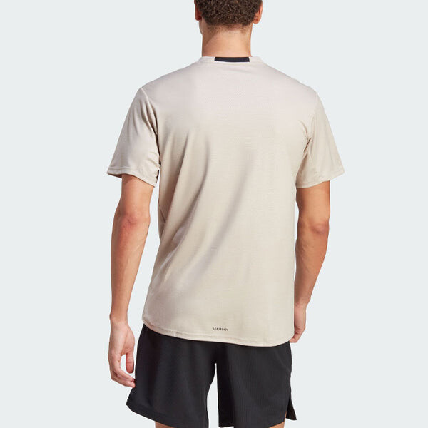Футболка adidas D4T Strength Workout T-Shirt 'Wonder Beige', бежевый — фото 3