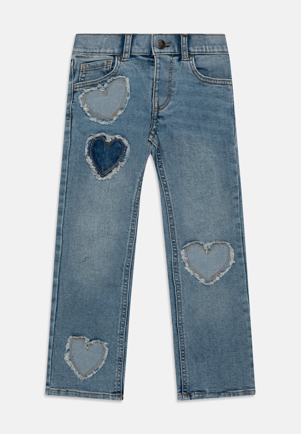 

Расклешенные джинсы TROUSERS FREJA HEART APPLIQUE Lindex, синий деним