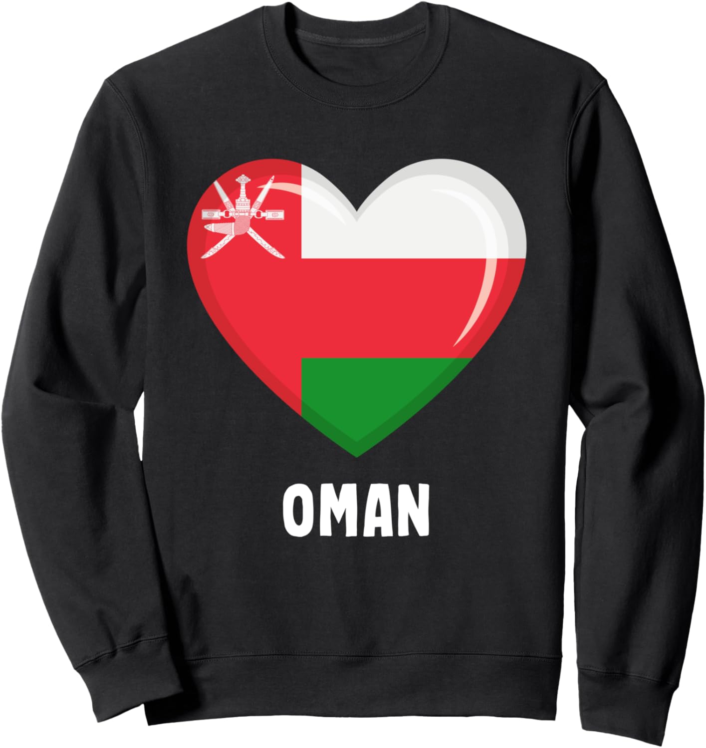 

Толстовка с флагом Омана, Толстовка с символикой Омана Oman Flag Clothing, черный