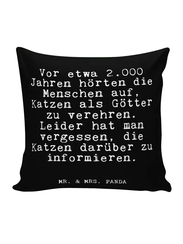 

Подушка Mr & Mrs Panda 40x40 Vor etwa 2000 Jahren, черный