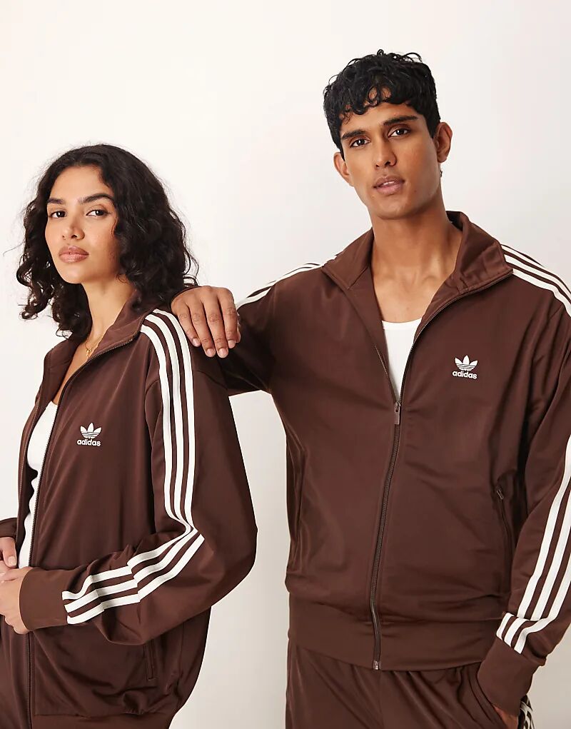 Спортивный топ adidas Originals Firebird коричневого цвета — фото 3