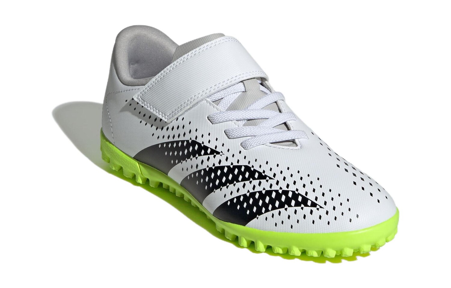 Футбольные бутсы детские серии PREDATOR, низкие, белые/черные/зеленые Adidas, зеленый — фото 3