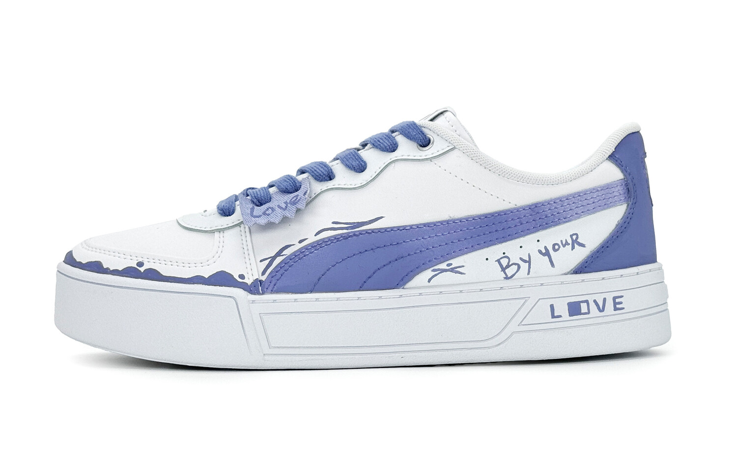 

Кроссовки Puma Skye Skateboarding Shoes Women's Low-top White/blue, белый/синий