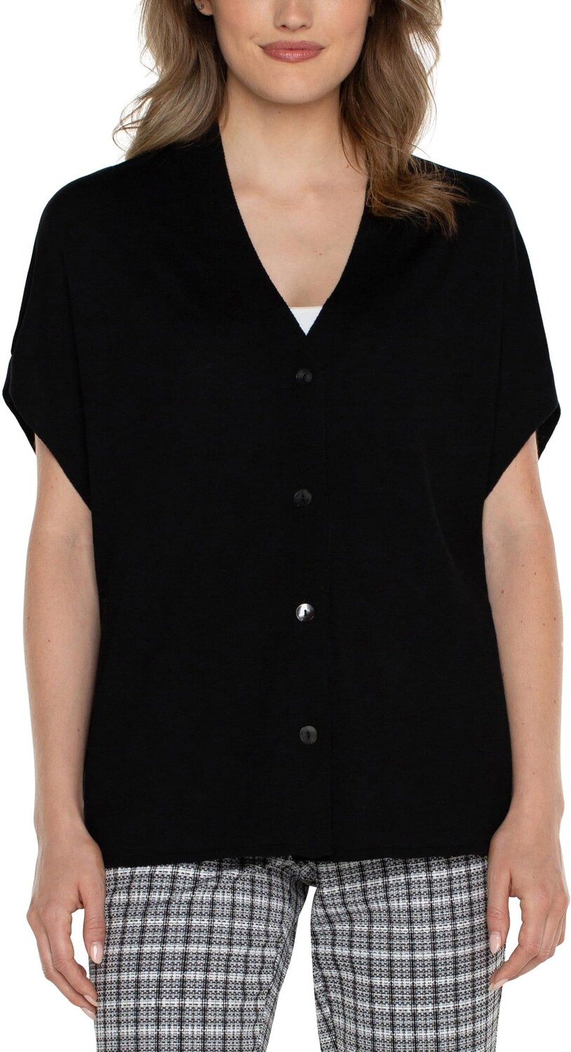 

Свитер Liverpool Los Angeles Button Front Dolman Cardigan Sweater, черный