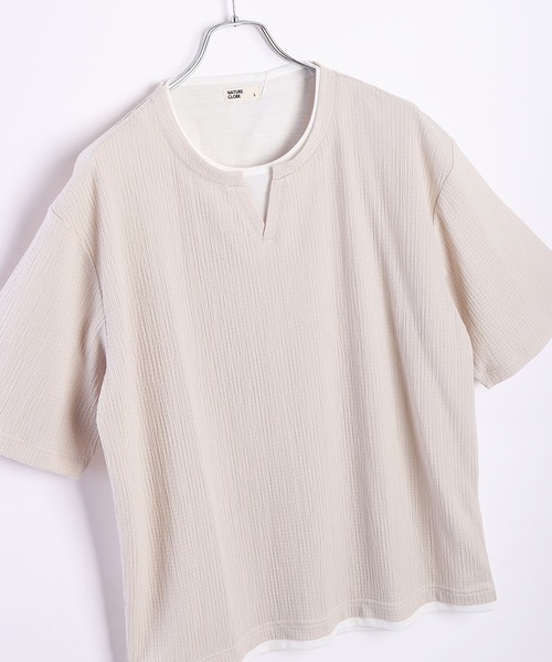 

Жаккардовая футболка с V-образным вырезом, оборками и короткими рукавами WESTSEA, бежевая, Бежевый, Жаккардовая футболка с V-образным вырезом, оборками и короткими рукавами WESTSEA, бежевая