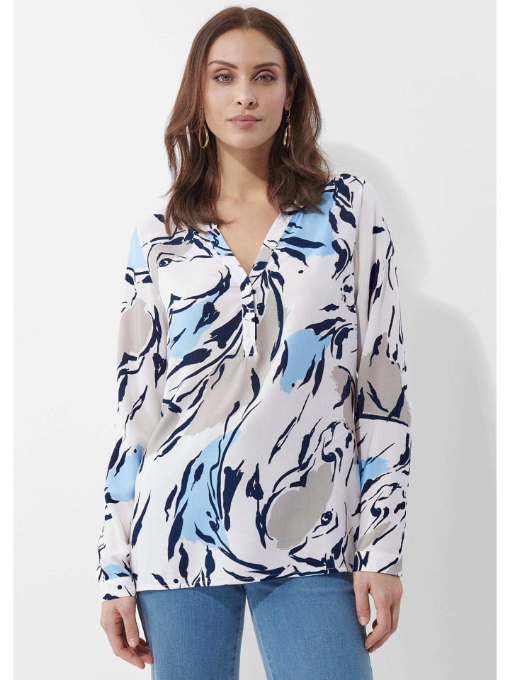 

Alba Moda Блузка цвета экрю / светло-голубой / черный