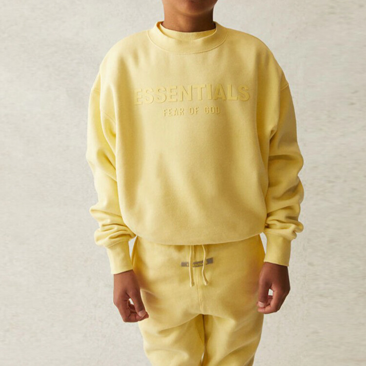 Детская толстовка Fear Of God Essentials, цвет Lemon — фото 3
