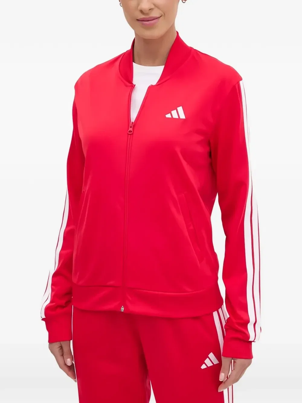 Спортивный костюм Dayready в полоску с логотипом adidas, красный — фото 3