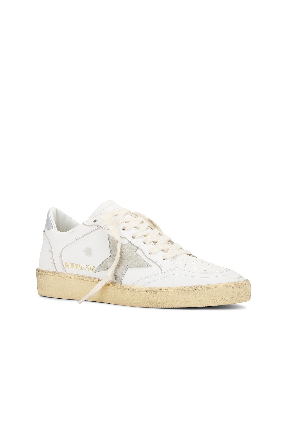Кроссовки Golden Goose Ball Star, цвет White, Ice, & Silver — фото 2