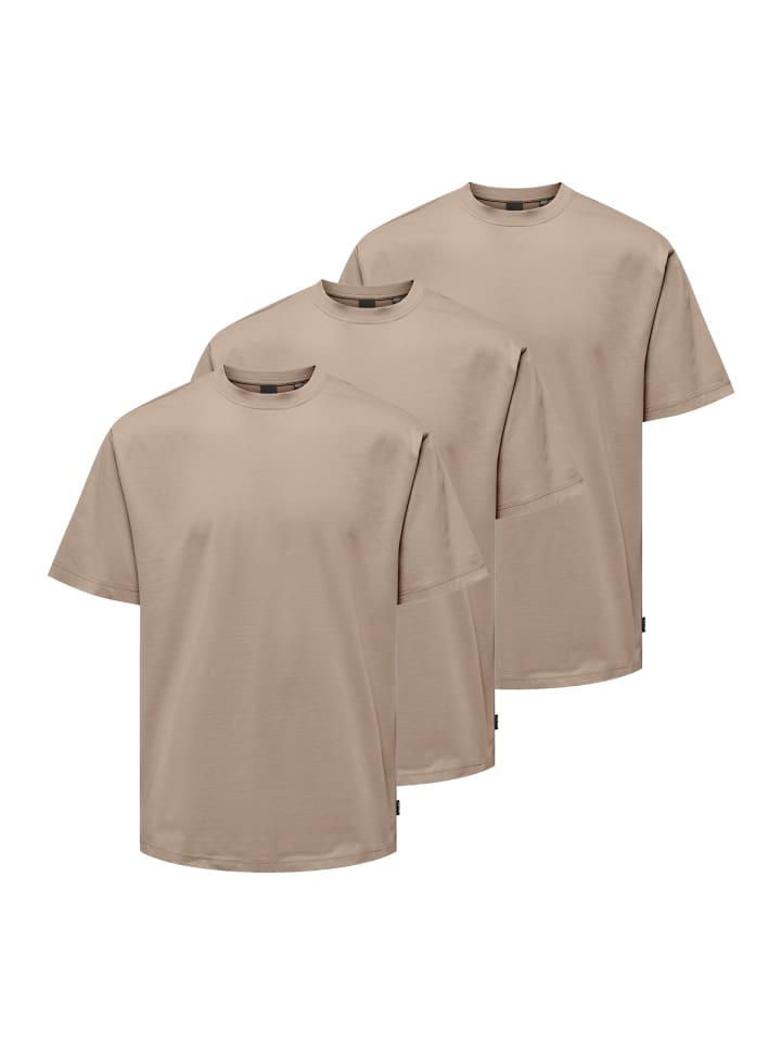 

Футболка ONLY & SONS, цвет desert taupe