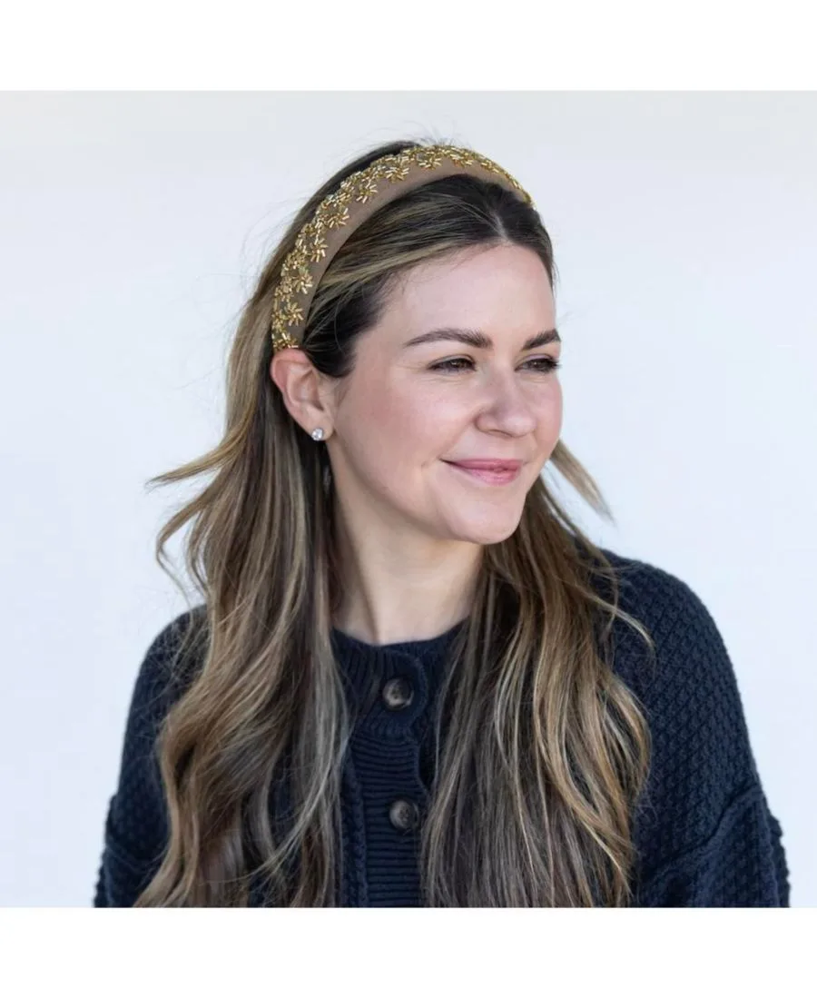 Headbands of Hope Женская декорированная повязка на голову в форме звезды, золотистого цвета — фото 2