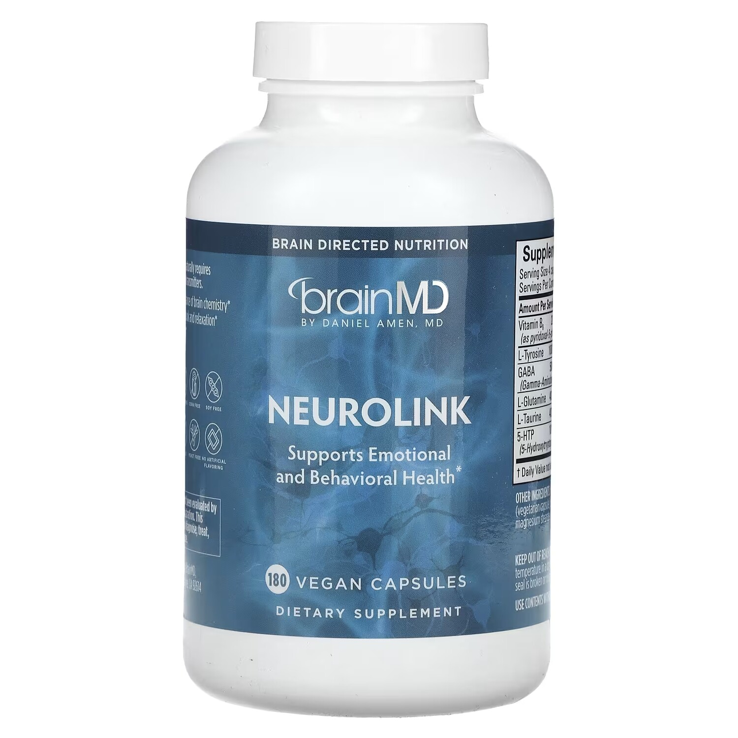 

Добавка BrainMD Neurolink, 180 веганских капсул