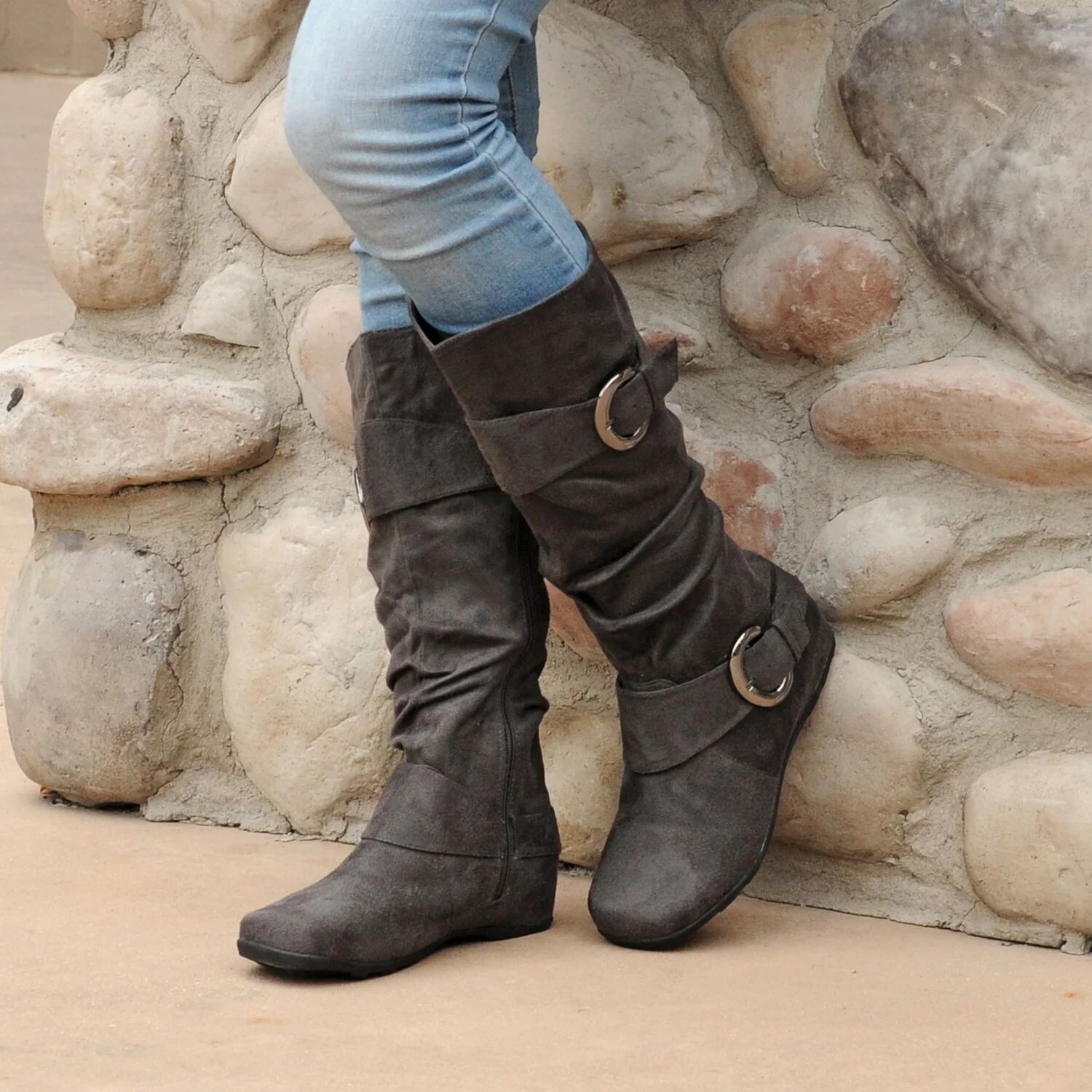 Женские сапоги до колена Journee Collection Jester Journee Collection, серый