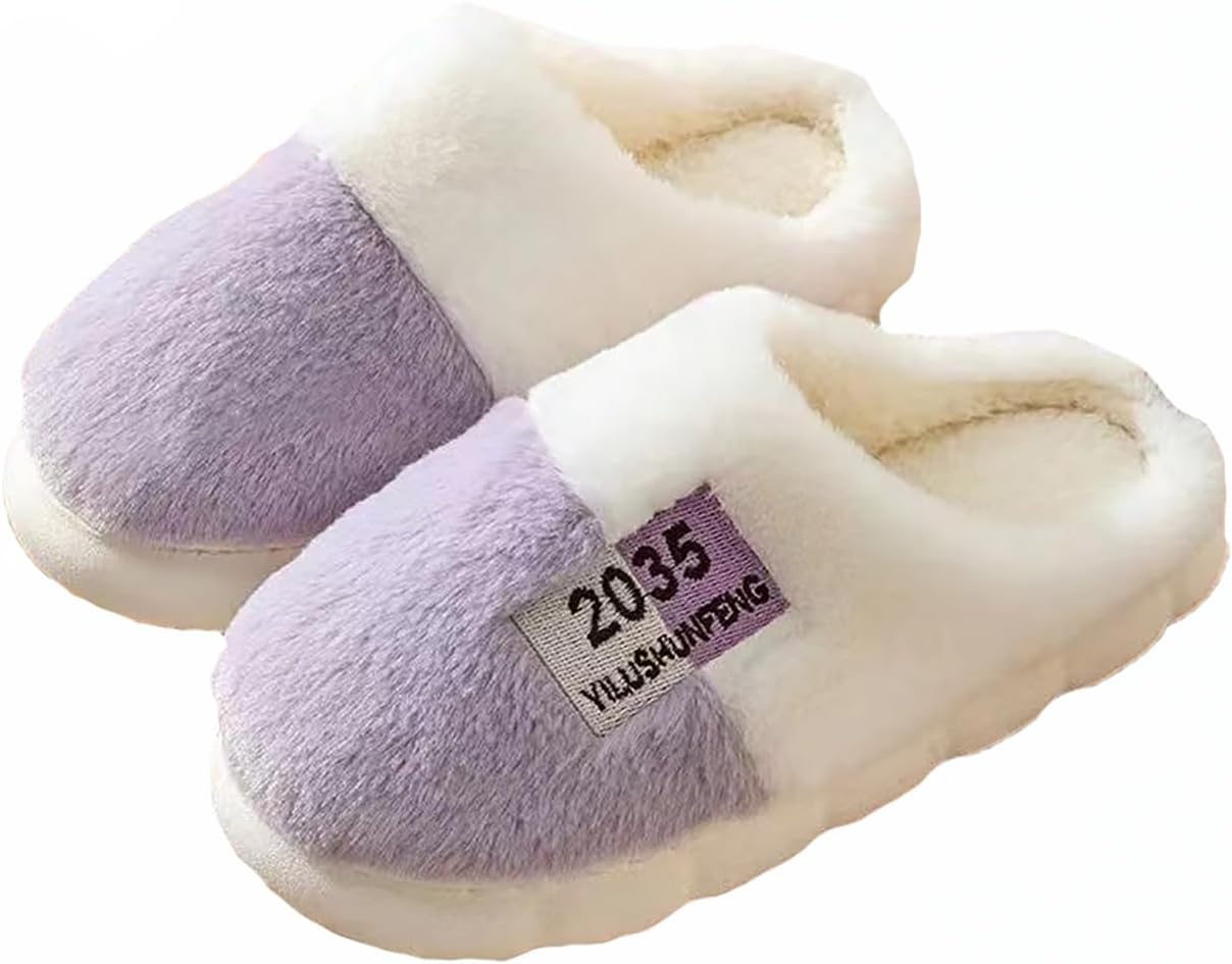 

Женские тапочки HANDKEI с клубникой из хлопка - Мужская домашняя обувь, для дома и улицы, противоскользящие и теплые, белый/фиолетовый