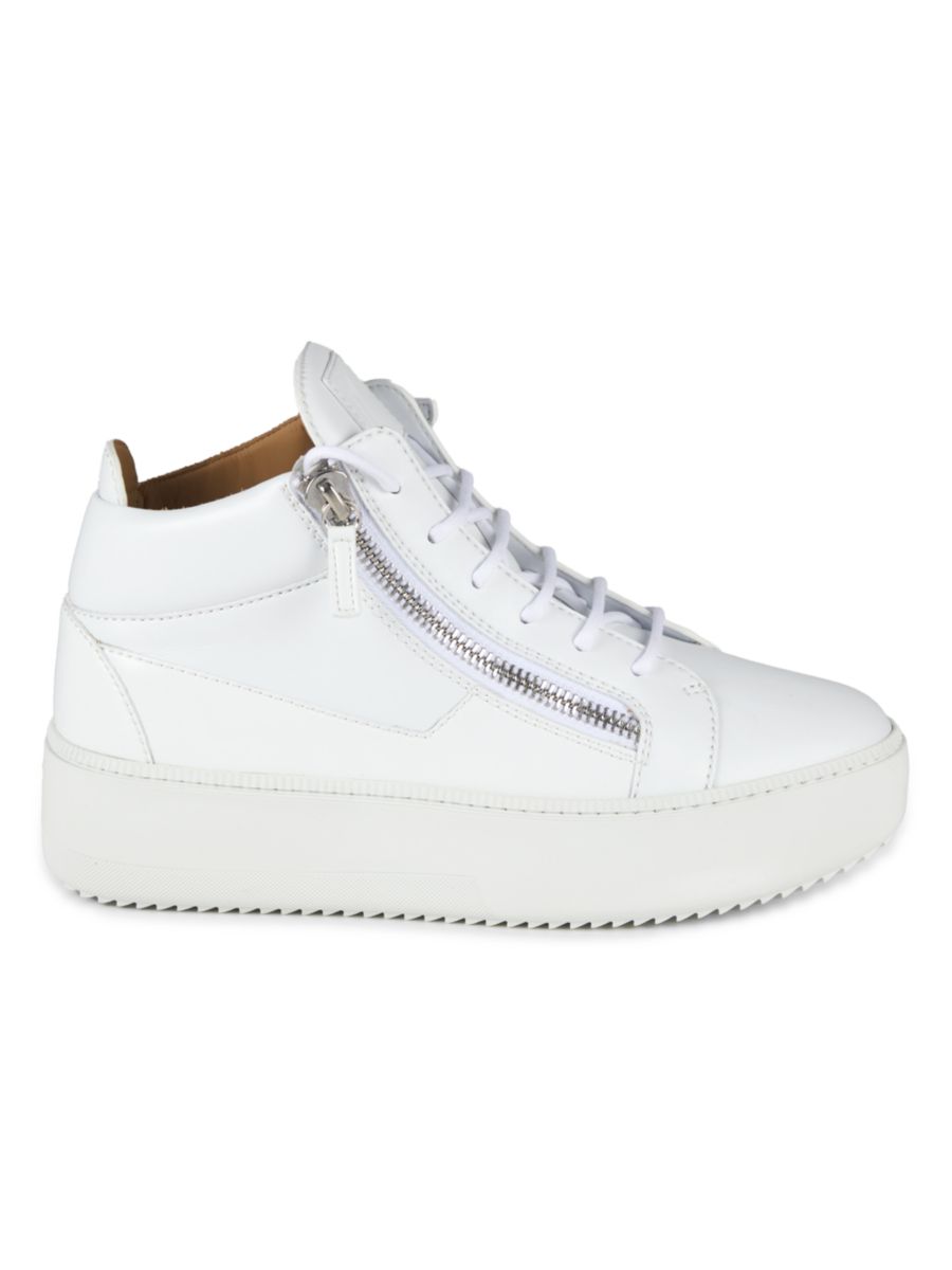 

Кроссовки средней высоты с двойной молнией Giuseppe Zanotti, цвет Bianco