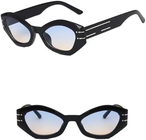 

Винтажные женские солнцезащитные очки 2027 года, маленькие ретро-очки в многоугольной оправе, панк-очки, мужские очки с защитой от УФ-излучения UV400 MTZJH, Pink