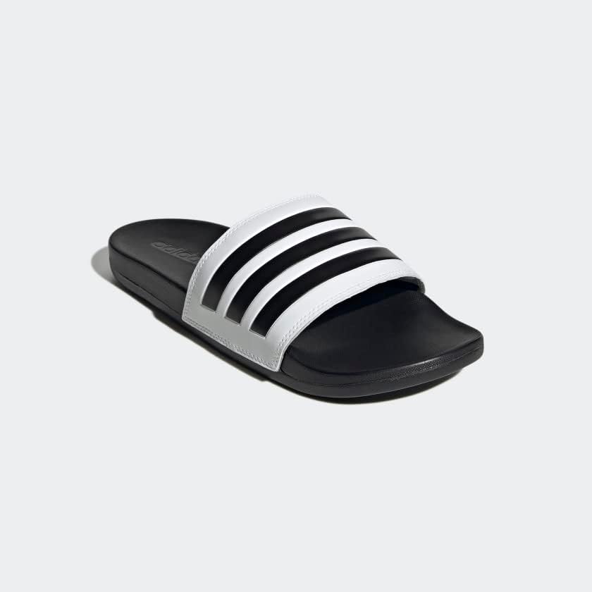 Шлепанцы adidas Adilette Comfort (унисекс), белый/черный — фото 4