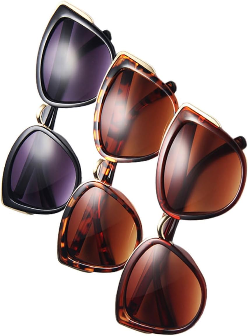 

BESTonZON 3 шт. Ретро-солнцезащитные очки «кошачий глаз» для женщин, пластиковая оправа, модные солнцезащитные очки с защитой от УФ-излучения, стильный набор очков для пляжа и отдыха на природе, Assorted Color