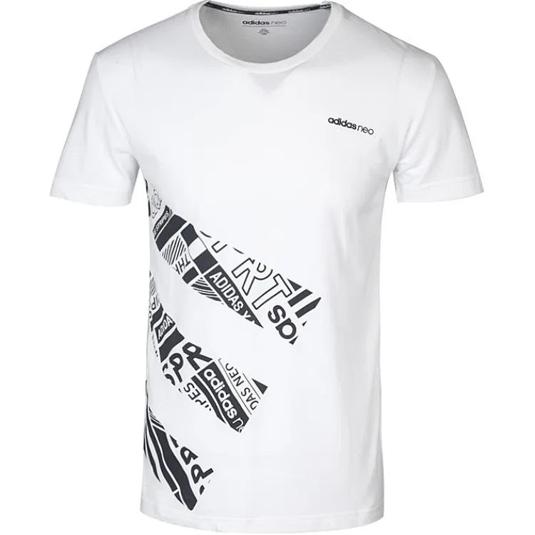 Футболка Adidas Neo белая с круглым вырезом