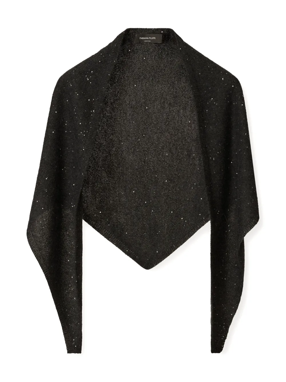 

Шарф, украшенный пайетками Fabiana Filippi, серый