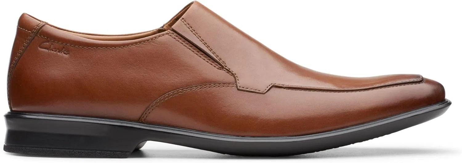 Мужские лоферы Clarks Bensley Step, Brown Dark Tan Lea Dark Tan Lea — фото 2