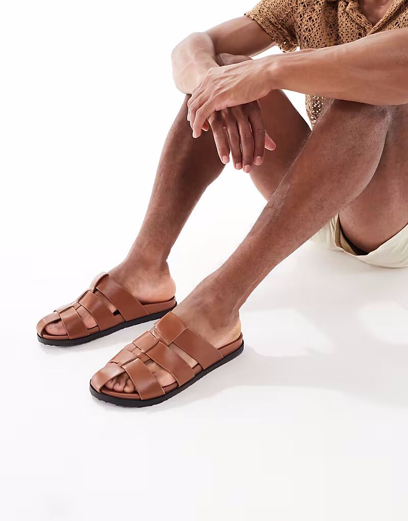 

Сандалии-слайдеры Threadbare Gladiator бежевого цвета