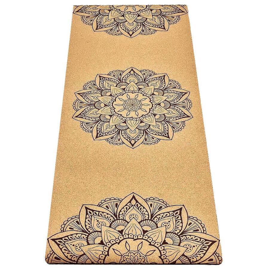 

ACHAMANA Коврик для йоги из пробки, нового поколения, 3 слоя, 6 мм x 68 см x 1,83 м - 3 мандалы