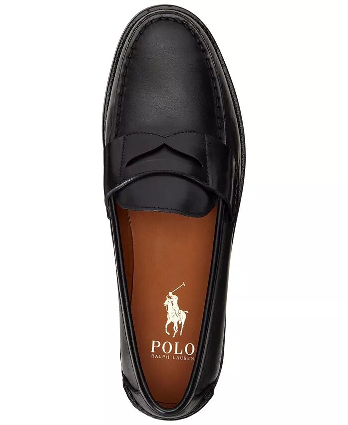 Мужские кожаные пенни-лоферы Alston Polo Ralph Lauren, черный — фото 4