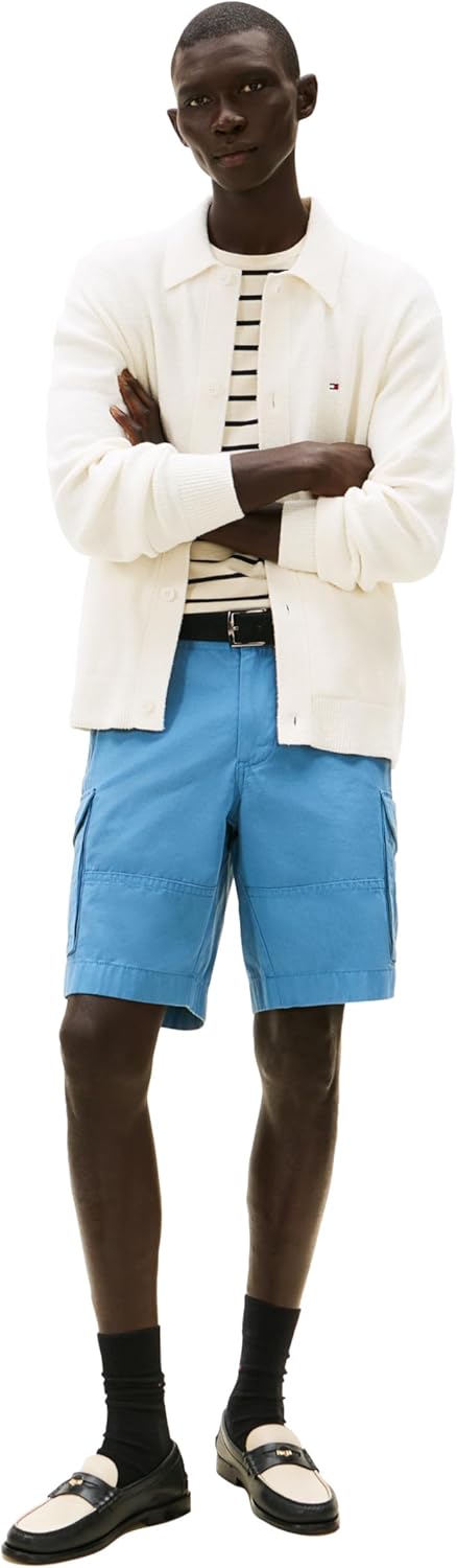 Мужские шорты-карго Tommy Hilfiger из эластичного хлопка с шестью карманами, Captains Blue — фото 3