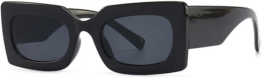 

Ретро прямоугольные солнцезащитные очки из желеобразного материала оранжево-зеленого цвета для женщин, модные градиентные оттенки, защита от УФ-излучения UV400 для мужчин TKKTLLT, Black Gray