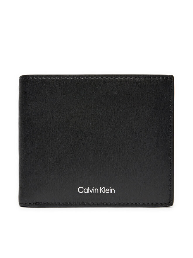 

Большой мужской кошелек Calvin Klein Ck Sleek Bifold 5cc W/Coin K50K512691, черный