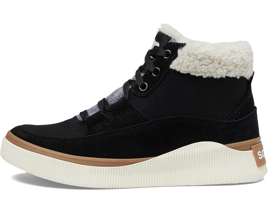 Кроссовки SOREL Out N About IV Mid Sneaker Waterproof, цвет Black/Sea Salt — фото 4