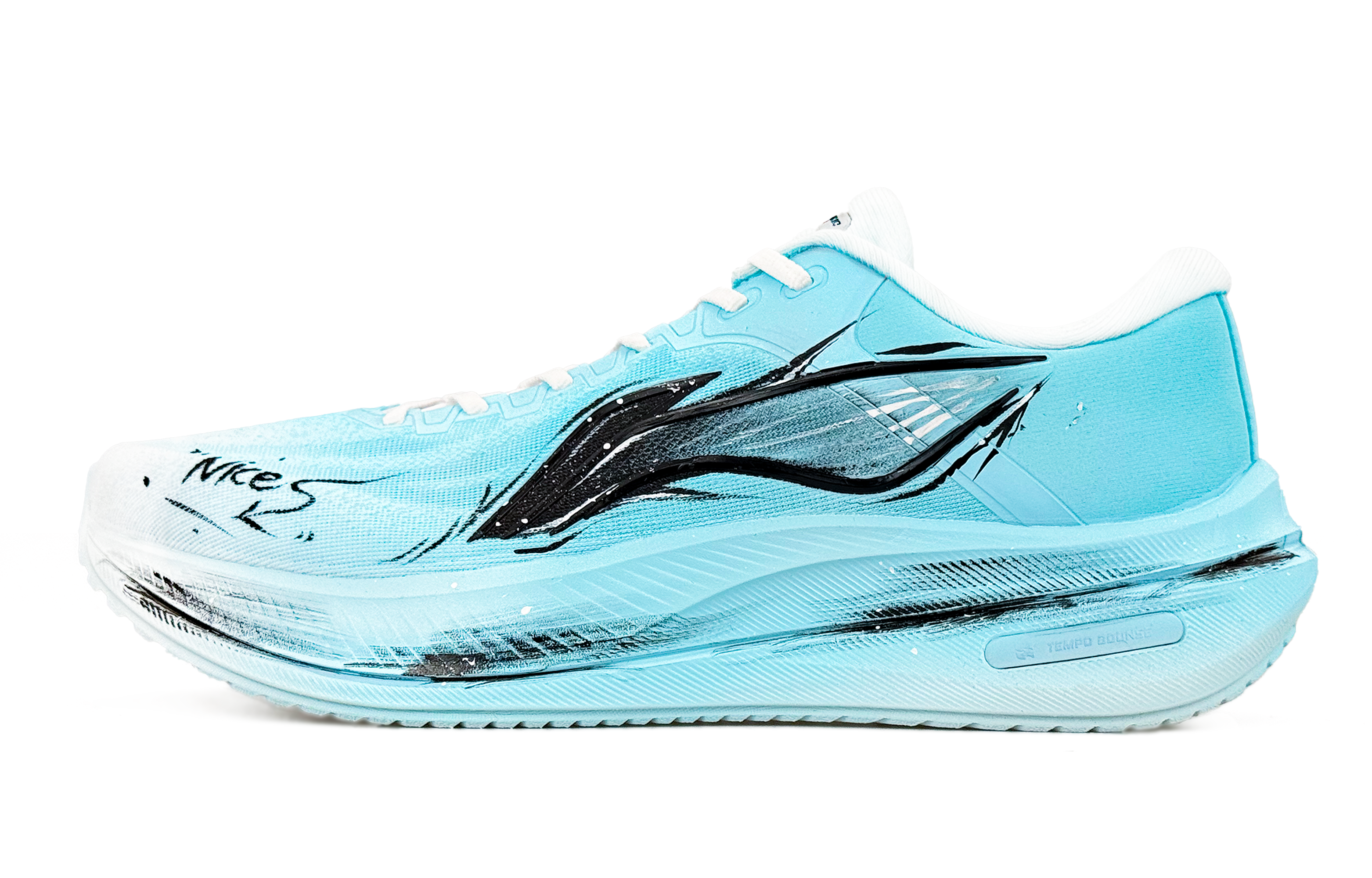 Li-Ning Yueying 5 с амортизацией для увеличения роста, износостойкие низкие, cloud waves chasing the wind (special shopping bag) — фото 3