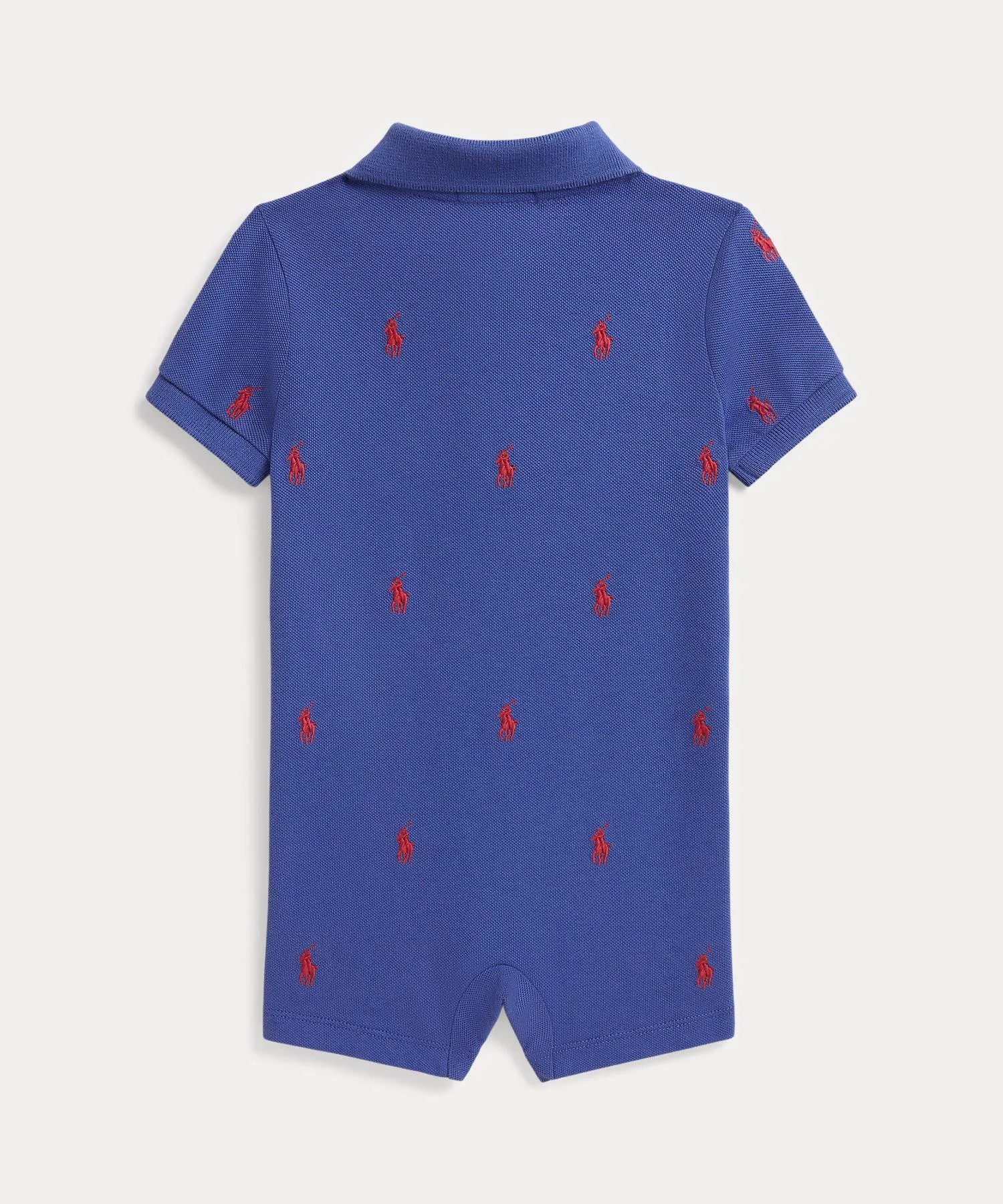 Детский поло пони хлопковый сетчатый комбинезон-поло Polo Ralph Lauren, 999 Multicolor — фото 2