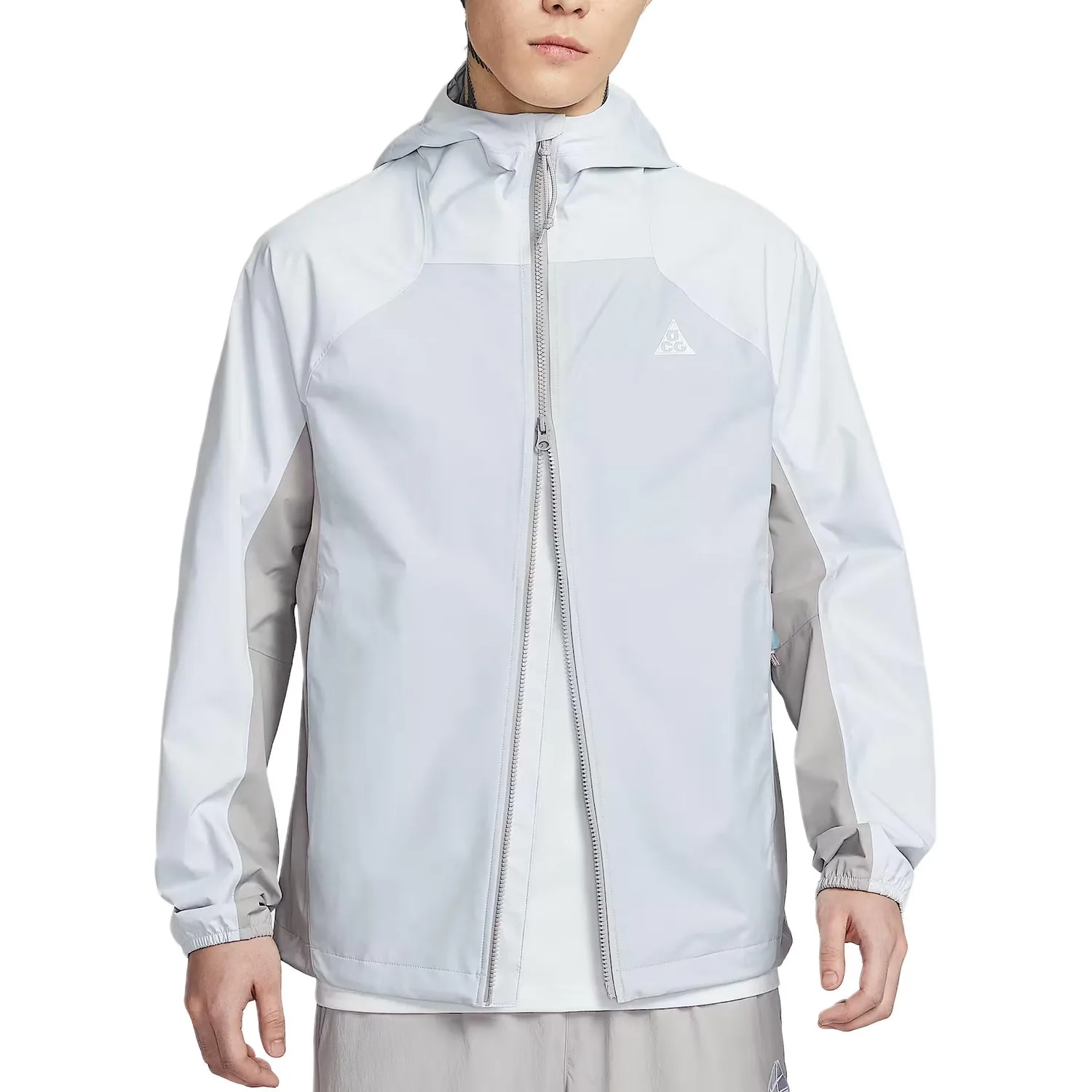 Куртка ветровка мужская водонепроницаемая и ветрозащитная ACG FW25 Nike, Dust Photon/Mist Gray/University Gray/Mountain White