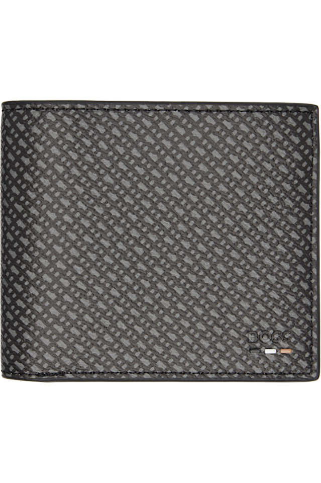 

Кошелек из зернистой искусственной кожи Boss, черный