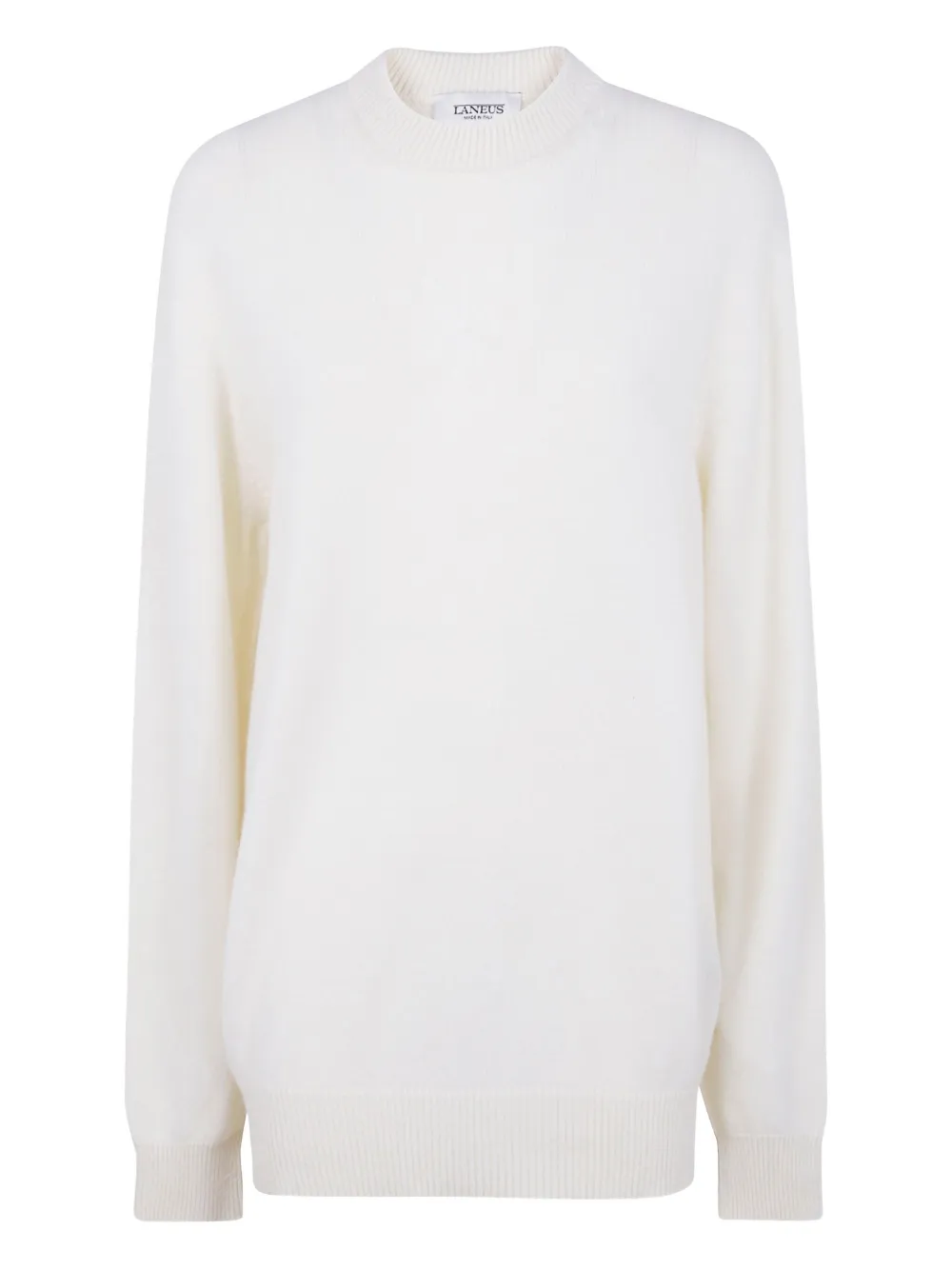 

Джемпер из мериносовой шерсти с круглым вырезом Laneus, белый