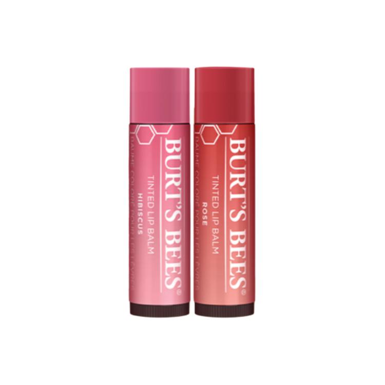 

Бальзам для губ + универсальная палочка окопника для заживления увлажняющий и практичный набор средств для ухода комбинированное увлажнение BURT'S BEES, two-piece set: cameo коричневый hibiscus lip balm 4.25g+soft розовый lip balm 4.25g