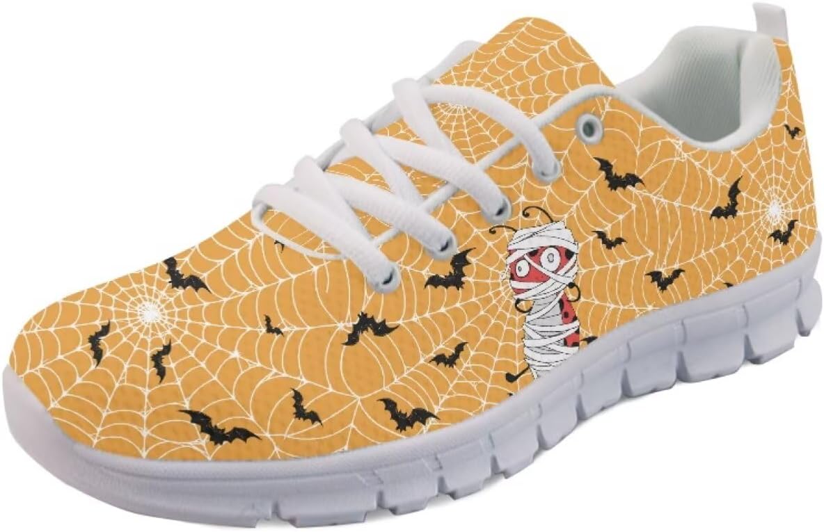 

Кроссовки Forchrinse Purple Nebula Blue Galaxy для мужчин и женщин, легкие спортивные кроссовки для бега и занятий в зале, Halloween Bat Spider Web